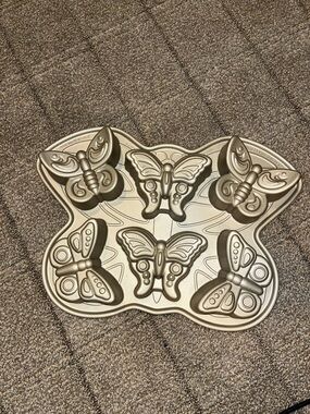 Nordic Ware Metallic Butterfly Cake Pan in Gold